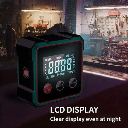 ToolMatrix™ 4-Side Magnetic Digital Angle Gauge with Laser