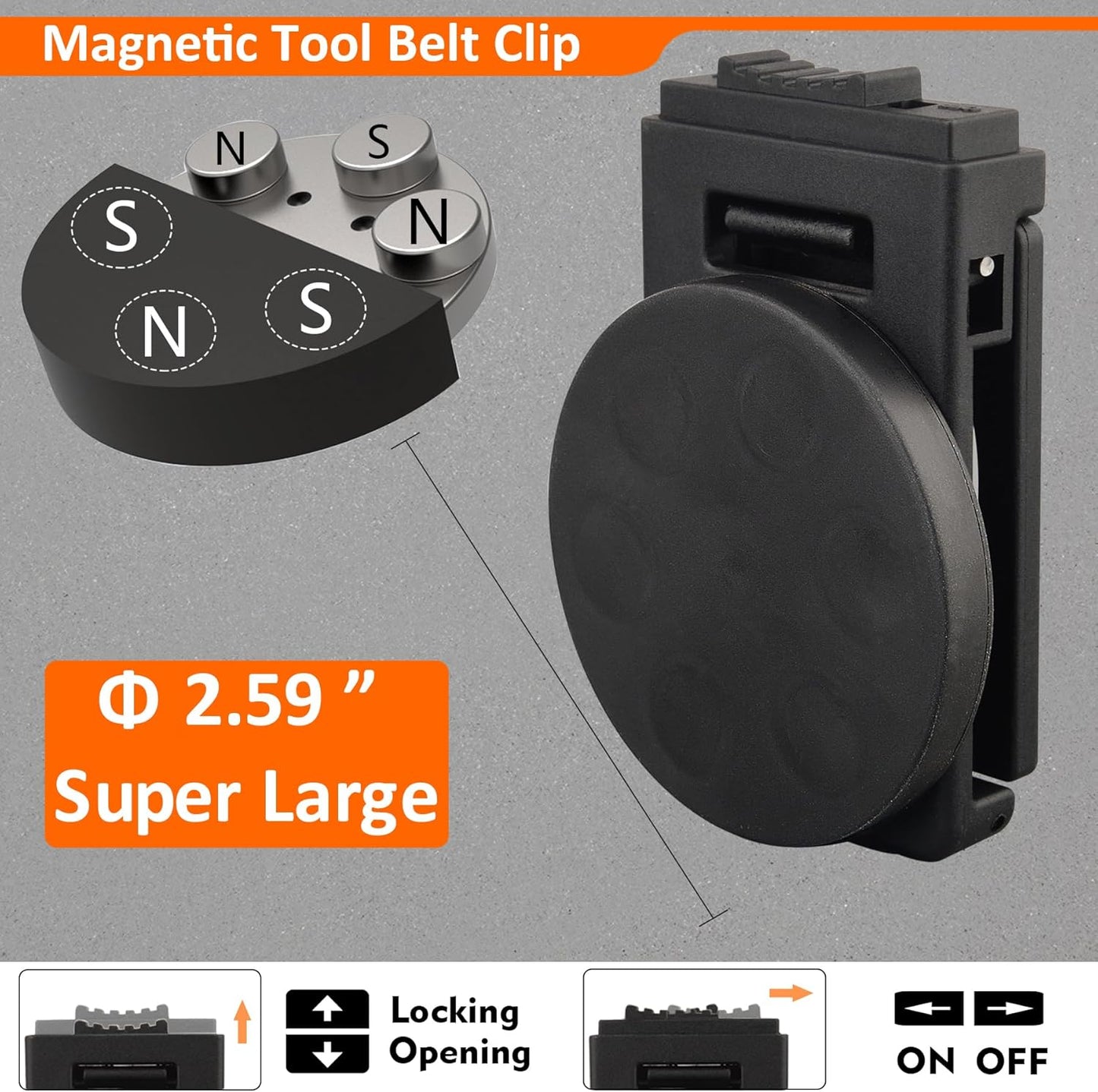 ToolMatrix™ Powerful Magnetic Tool Belt Clip