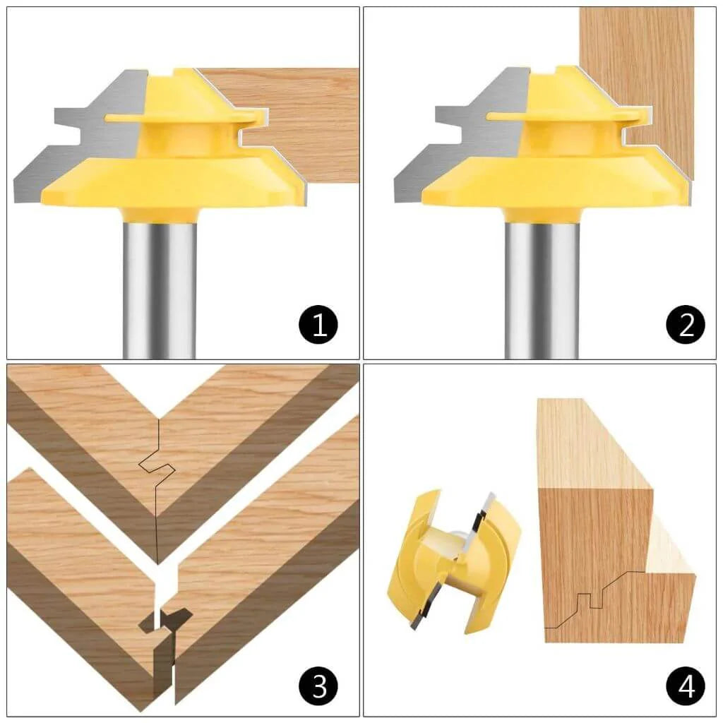 45° Lock Miter Router Bit