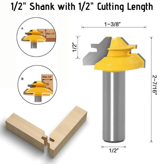 45° Lock Miter Router Bit