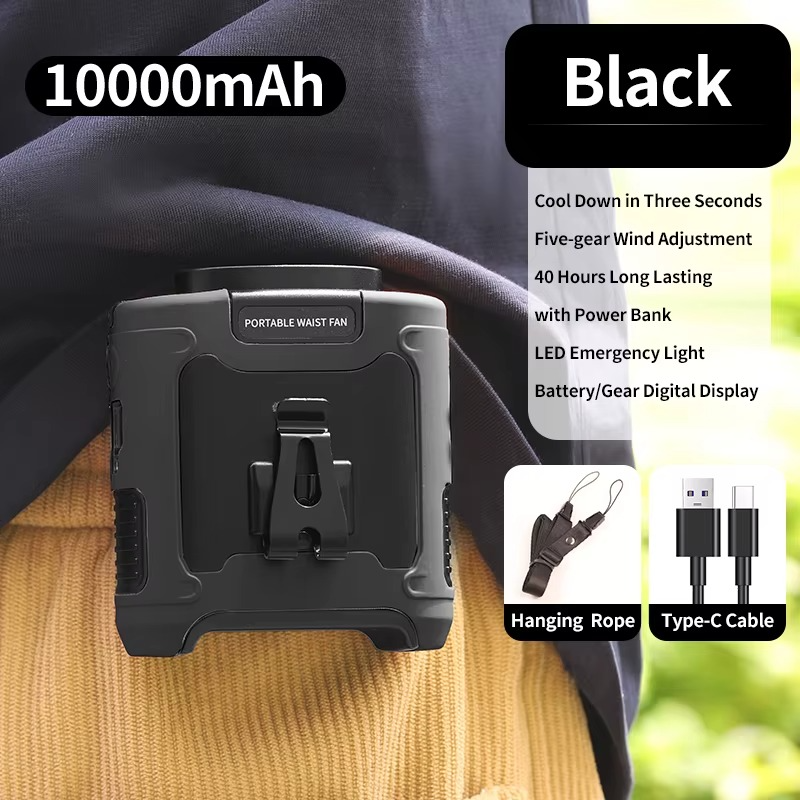 ToolMatrix™ Portable 5-in-1 Waist Fan