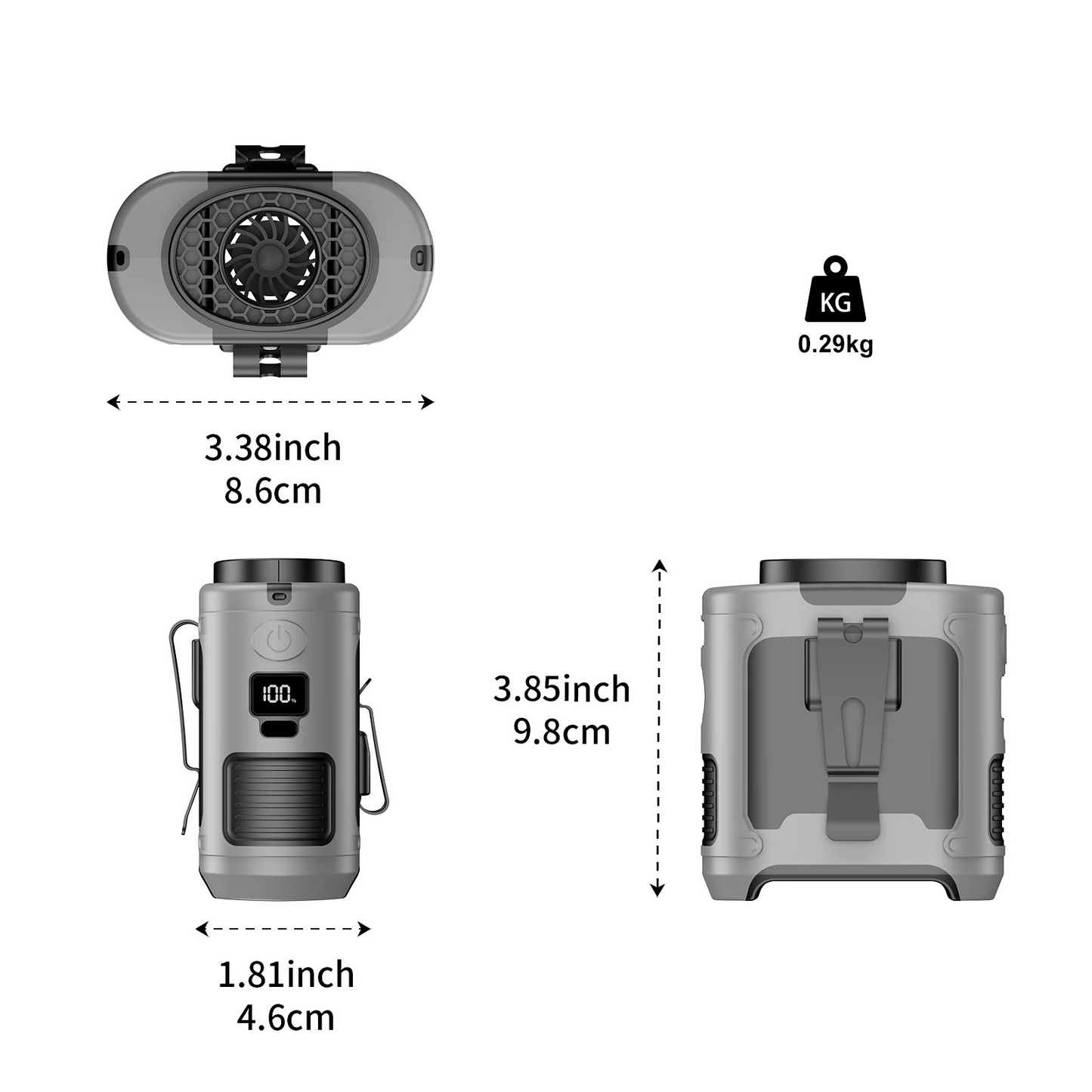 ToolMatrix™ Portable 5-in-1 Waist Fan