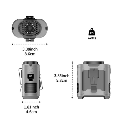ToolMatrix™ Portable 5-in-1 Waist Fan