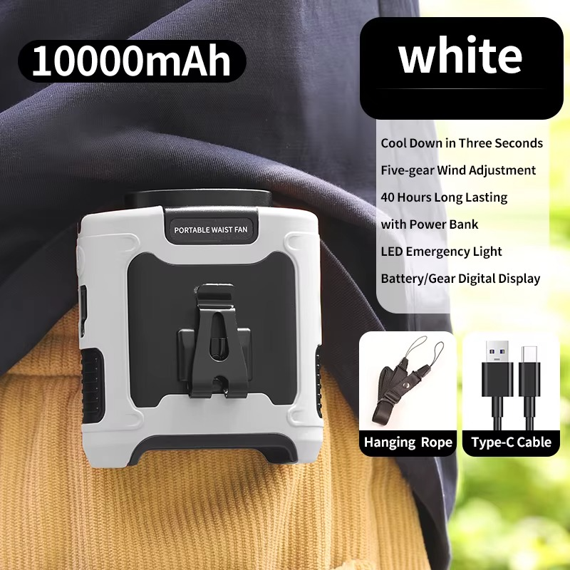 ToolMatrix™ Portable 5-in-1 Waist Fan
