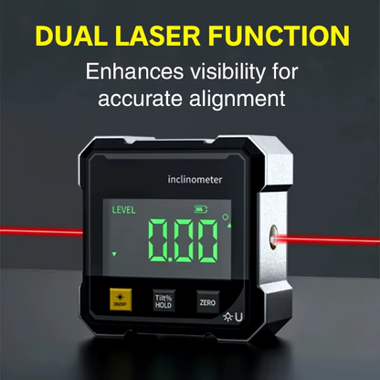 ToolMatrix™ 4-Side Magnetic Digital Angle Gauge with Laser
