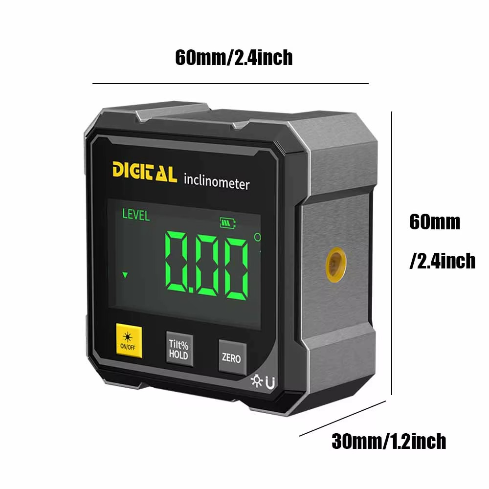 ToolMatrix™ 4-Side Magnetic Digital Angle Gauge with Laser