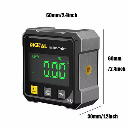 ToolMatrix™ 4-Side Magnetic Digital Angle Gauge with Laser