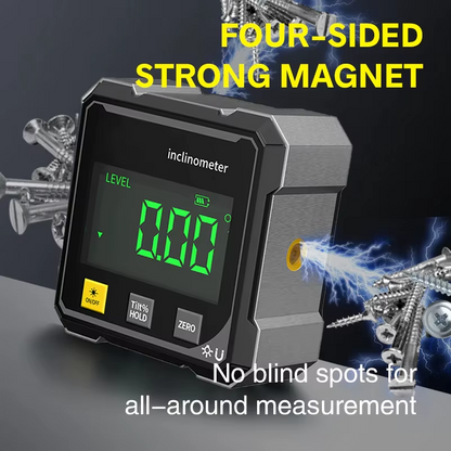 ToolMatrix™ 4-Side Magnetic Digital Angle Gauge with Laser
