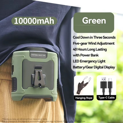 ToolMatrix™ Portable 5-in-1 Waist Fan
